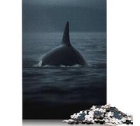 500 Piece Orca Whale Rising Above Puzzles for Adults Wooden Puzzles Educational Game for Children As A 500pcs (52x38cm)