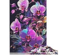 500 Piece Orchid Flower Jigsaw Puzzles for Adult Teenagers Jigsaws 500 Pieces for Adults& Teens Age 12 Years Up 500pcs (52x38cm)