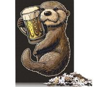 500 Piece Otter Beer Puzzles for Wooden Puzzles Educational Game for Adult 500pcs (52x38cm)