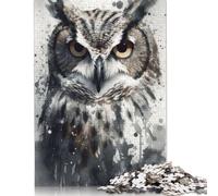500 Piece 'Owl Beauty Watercolor Square Puzzles for Adults & Wooden Puzzles Educational Game 500pcs (52x38cm)