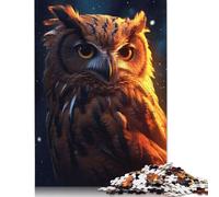 500 Piece Owl Cool Creative Square Jigsaw Puzzles for Adults And Wooden Puzzles Toy Intellectual Game 500pcs (52x38cm)