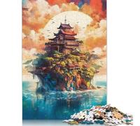 500 Piece Pagodas Island Puzzles for Adults Wooden Puzzles Educational Games For Kids 500pcs (52x38cm)