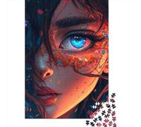 500 Piece Paint Splash Jigsaw Puzzles, for Adults & Wooden Puzzles Educational Games For Kids 500pcs (52x38cm)