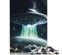 500 Piece Paint UFO Ship Square Puzzles for Adults And Wooden Puzzles Family Activity 500pcs (52x38cm)