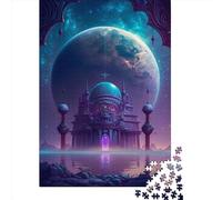 500 Piece Palace_On_The_Sea Square Jigsaw Puzzles for Adults, Wooden Puzzles Educational Game for Children 500pcs (52x38cm)