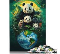 500 Piece Panda Earth Day Jigsaw Puzzles for Adults Puzzles Learning Educational Toys 500pcs (52x38cm)