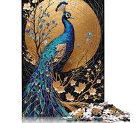 500 Piece Peacock Kintsugi Art Jigsaw Puzzles for Adult Teenagers Puzzle Jigsaws for Adults Educational Game Challenge Toy 500pcs (52x38cm)