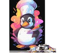 500 Piece Penguin Chef Puzzles for Adults Wooden Puzzles Educational Games For Kids 500pcs (52x38cm)