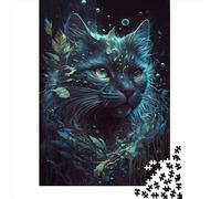 500 Piece Persian Cat Adorable Square Puzzles for Adults, Wooden Puzzles Toy Wall Decor 500pcs (52x38cm)