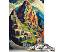 500 Piece Peru Machu Picchu Jigsaw Puzzles for Adult Teenagers Wooden Puzzle Jigsaws for Adults Learning Educational Toy 500pcs (52x38cm)