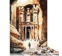 500 Piece Petra Charm Watercolor Jigsaw Puzzle for Adult Teenagers Wood Puzzles for Adults Home Decoration Puzzle Toys 500pcs (52x38cm)