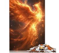 500 Piece Phoenix Bird Rising Square Puzzle for Adults, Wooden Puzzles Puzzle Hands-on Game 500pcs (52x38cm)