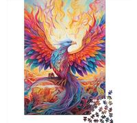 500 Piece Phoenix Fly Jigsaw Square Puzzle for Adults & Wooden Puzzles Educational Game Challenge Toy 500pcs (52x38cm)