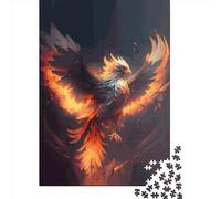 500 Piece Phoenix Square Puzzles for Adults, Wooden Puzzles Toy Wall Decor 500pcs (52x38cm)