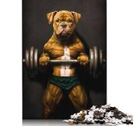 500 Piece Pitbull Bar Power Square Puzzle for Adults, Wooden Puzzles Puzzle Hands-on Game 500pcs (52x38cm)