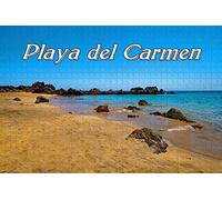 500 Piece Playa del Carmen Beach Mexico Wooden Jigsaw Puzzle, Beach Travel Souvenir Gift