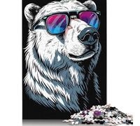 500 Piece Polar Bear Colorful Square Jigsaw Puzzles for Adults & Wooden Puzzles Learning Educational Toys Family Games 500pcs (52x38cm)