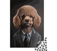 500 Piece Poodle Creative Square Jigsaw Puzzles for Adults & Wooden Puzzles Stress Relief Puzzle Games And Unique 500pcs (52x38cm)