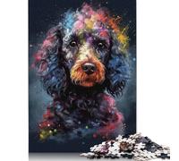 500 Piece Poodle Painting Adult Puzzles Puzzles for Adults Jigsaw Puzzles for Adults Educational Game Challenge Toy 500pcs (52x38cm)