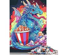 500 Piece Popcorn Dragon Adult Puzzles Wooden Puzzles Educational Stress Relief Toy Puzzle 500pcs (52x38cm)