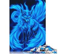 500 Piece Power Kitsune Fox Neon Adult Jigsaw Puzzle Puzzle Jigsaws for Adults Teenagers Age 12+ 500pcs (52x38cm)