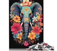 500 Piece Psychedelic Elephant Jigsaw Puzzlesfor Adults Teenagers Puzzles Jigsaw Puzzles for Adult 500pcs (52x38cm)