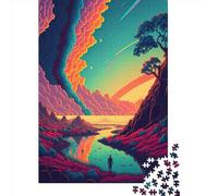 500 Piece Psychedelic Nature6 Puzzles for Adults & Wooden Puzzles Educational Puzzle Family Game 500pcs (52x38cm)
