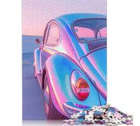 500 Piece Psychedelic VW Beetle Square Puzzle for Adults, Wooden Puzzles Puzzle Hands-on Game 500pcs (52x38cm)