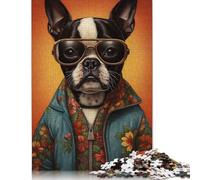 500 Piece Pug Portrait Jigsaw Puzzles for Adult Teenagers Puzzles for Adults & Teenager Family Fun Jigsaws Puzzles 500pcs (52x38cm)