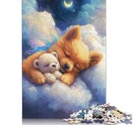 500 Piece Puppy_sleeping Jigsaw Puzzles for Adults Wood Puzzle Jigsaws for Adults 500pcs (52x38cm)