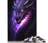 500 Piece Purple Dragon Jigsaw Puzzles for Adults Teenagers Puzzles for Adults Puzzles Relax Puzzles Games 500pcs (52x38cm)