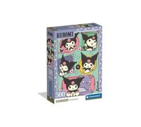 Clementoni Puzzle Kuromi 500-Piece Compact Box, Made in Italy, Includes Poster, Age 14+