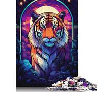 500 Piece Puzzle Fantastic Tiger The Wild Jigsaw Puzzles for Adults Woodenboard Puzzles Adults Puzzles Gifts 500pcs (52x38cm)