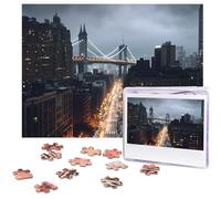 500 Piece Puzzle for Adults - Challenging Puzzle Personalized Photo Puzzles Wooden Puzzles New York City Jigsaw Puzzle Ideal Gift for Birthdays, Weddings, 20.4" x 15"