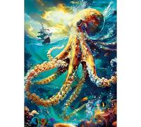 500 Piece Puzzle for Adults,Jigsaw Puzzle,Ocean Sailboat Octopus Jigsaw Puzzles,Funny Family Game and Learn About The Beauty of The Ocean,Friends Family Activity Game Nights Gifts