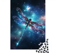 500 Piece Puzzle Galaxie Dragonflies Jigsaw Puzzles for Adults Woodenboard Puzzles Adults Puzzles Gifts 500pcs (52x38cm)