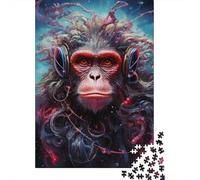 500 Piece Puzzle Headset Gorilla Jigsaw Puzzles for Adults Woodenboard Puzzles Best Gift for Adults And 500pcs (52x38cm)