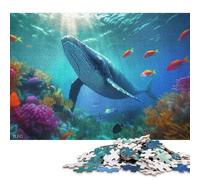 500 Piece Puzzle Ocean Underwater Scene Rectangular Jigsaw Puzzles Woodenboard Puzzles Difficult And Challenge 500pcs (52x38cm)
