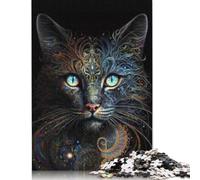 500 Piece Puzzle Portrait Art Kitty Rectangular Jigsaw Puzzles Woodenboard Puzzles Difficult And Challenge 500pcs (52x38cm)