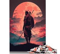 500 Piece Puzzle Samurai Japanese Sunset Jigsaw Puzzles for Adults Woodenboard Puzzles Adults Puzzles Gifts 500pcs (52x38cm)