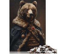 500 Piece Puzzle The Grizzly Commander Jigsaw Puzzles for Adults Woodenboard Puzzles Adults Puzzles Gifts 500pcs (52x38cm)