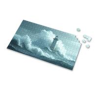 500 Piece Puzzles A Lighthouse Stands Tall Amidst Crashing Waves Picture Puzzle Puzzle 500 Pieces Puzzles For Adults 500 Pieces(500PCS)