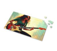 500 Piece Puzzles A Woman Playing An Electric Guitar Picture Puzzle Puzzle 500 Pieces Puzzles For Adults 500 Pieces(300PCS)