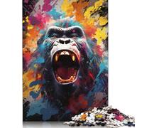 500 Piece Puzzles Fantasy Colorful Orangutan Style Jigsaw Puzzles Game Toys for Adults Family Puzzles Gift Puzzles Adults Challenging 500pcs (52x38cm)