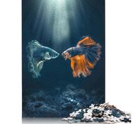 500 Piece Puzzles for Adults 500 Pieces Betta Meeting Jigsaw Puzzles for Teenagers Woodenboard Puzzles Toy Intellectual Game 500pcs (52x38cm)