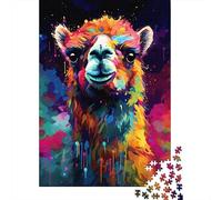 500 Piece Puzzles for Adults 500 Pieces Colorful Artistic Camel Jigsaw Puzzles for Teenagers Woodenboard Puzzles Toy Intellectual Game 500pcs (52x38cm)