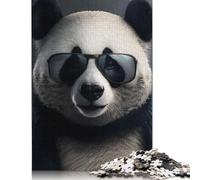 500 Piece Puzzles for Adults 500 Pieces Cool Panda Jigsaw Puzzles for Teenagers Woodenboard Puzzles Toy Intellectual Game 500pcs (52x38cm)