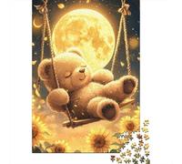 500 Piece Puzzles for Adults 500 Pieces Cute Teddy Bear Jigsaw Puzzles for Teenagers Woodenboard Puzzles Toy Intellectual Game 500pcs (52x38cm)