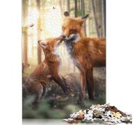 500 Piece Puzzles for Adults 500 Pieces Magical Foxes Jigsaw Puzzles for Teenagers Woodenboard Puzzles Toy Intellectual Game 500pcs (52x38cm)