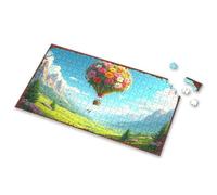 500 Piece Puzzles For Adults Clearance Floral Hot Air Balloon Soars Over Picturesque Valley Landscape Picture Puzzle 500 Piece Puzzles Toddler Puzzles Ages 2-4(300PCS)